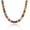 Rainbow CZ, variant on Diamond Tennis Necklace for Women, 14K/White Gold Plated Cubic Zirconia Baguette Tennis Chain Chunky Paperclip Link Cuban Choker Necklace Dainty Jewelry Gifts