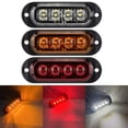 thumbnail image 3 of 2pcs 4 LED Car LED Side Marker Indicator Light Front Rear Tail Clearance Signal Lamp Waterproof For Boat Trailer Truck RV, 3 of 7