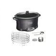 Weston Electric 2in1 Indoor Smoker & Slow Cooker, 6 Quart, Black, 03