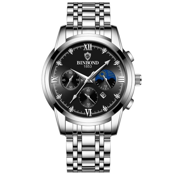 Reloj de cuarzo deportivo de cuero genuino de estilo coreano a la moda para hombre con calendario luminoso a prueba de agua para hombre