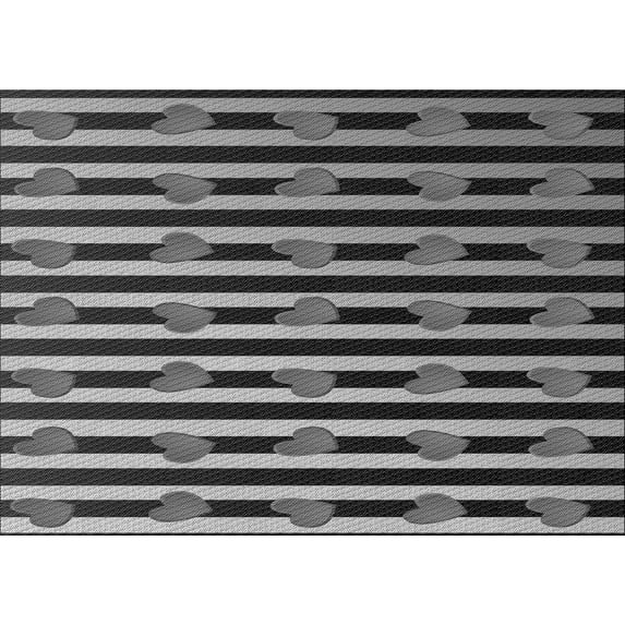 Ahgly Company Machine Washable Indoor Rectangle Transitional Dark Gray Area Rugs, 5' x 8'