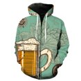 thumbnail image 1 of Sudadera con capucha y cremallera para hombre, diseño de festival de cerveza de dibujos animados, con estampado 3D, divertida, unisex, estilo Harajuku, estilo hip hop, ropa de calle de gran tamaño., 1 of 6