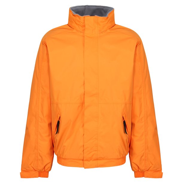 Regatta - Chaqueta Impermeable para Hombre (Naranja Amanecer, Gris Seal)