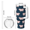 thumbnail image 4 of KLL Pig 1 Print 40oz Stainless Steel Insulated Car Cup Coffee Mug with Spillproof Lid - Keep Your Drink Hot or Cold on the Go, 4 of 8