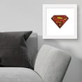 thumbnail image 5 of Gallery Pops DC Comics Superman - S-Shield Comic Mosaic Logo Wall Art, White Framed Version, 12" x 12", 5 of 5