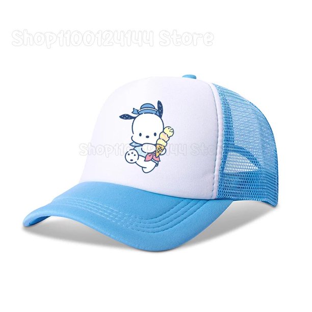 Sanrio-gorra de béisbol con estampado de Cinnamoroll para niño y niña, gorro transpirable de verano, gorra de red de hip hop, regalo de moda