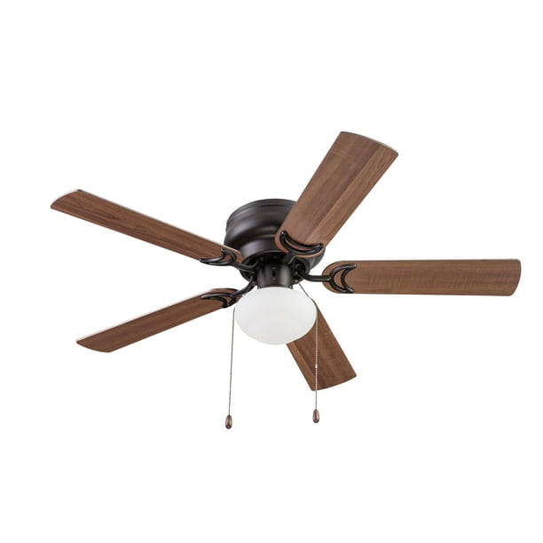 Mainstays 44 Oil Rubbed Bronze Hugger, 44 Inch Flush Mount Ceiling Fans With Light