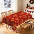 thumbnail image 2 of Nanqianyi Luxury Golden Snowflake Christmas Tablecloth,52"x70",Waterproof Stain Resistant Table Cover For Dining Party Decor, 2 of 6