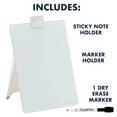 Quartet Glass DryErase Desktop Easel, 9" x 11", White Surface
