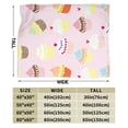 thumbnail image 4 of XMXY Fleece Throw Blanket for Couch, Cupcakes Background Lightweight Plush Fuzzy Cozy Soft Bed Blankets and Throws for Sofa, 60"x50" inches, 4 of 8