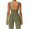 thumbnail image 5 of Women's Yoga Ribbed One Piece Tank Tops Rompers Sleeveless Workout Bodysuits Exercise Jumpsuits, 5 of 8