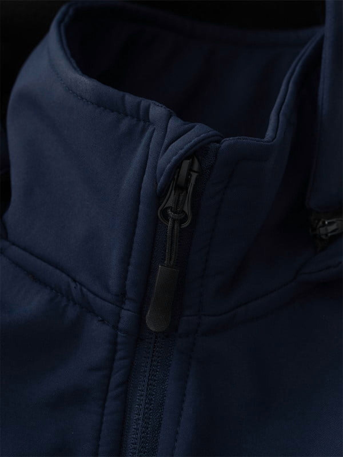 KVE Women's Hooded Softshell Vest Fleece Lined Windproof Zip Up Sleeveless Jacket Lightweight Coat for Running Navy X-Large