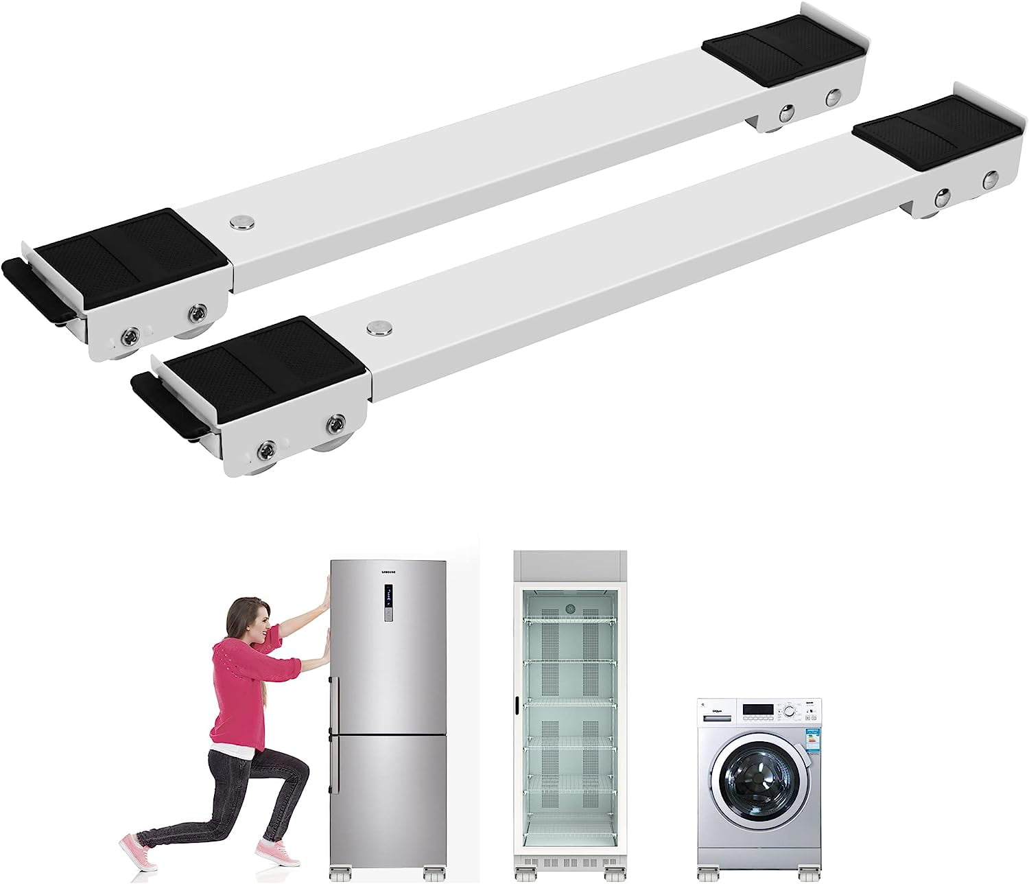 Heavy Duty Furniture Appliances Rollers, Extensible Washing Machine Base Mobile Wheels for