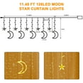 thumbnail image 7 of Qoosea 120 LED Curtain String Lights, Star and Moon Lights Fairy Lights, String Hanging with Remote for Bedroom Birthday Wedding Christmas Party Garden Indoor Outdoor Decoration, 7 of 7