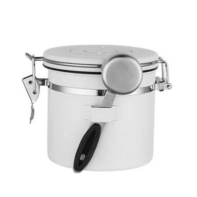 1 Set 1200/1500/1800ml Sealed Jar Large Capacity One Way Co2 Valve Canister Airtight Storage Container with Spoon Kitchen Gadget
