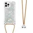 thumbnail image 1 of Funda FOXDOCK para iPhone 14 Pro con Cuerda Ajustable, Brillo Líquido, Protección Antigolpes y Lente – Ideal para Regalo, 1 of 6