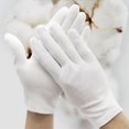 thumbnail image 1 of 6Pairs White Inspection Cotton Work Gloves Coin Jewelry Lightweight S M L XL, 1 of 5