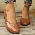 thumbnail image 5 of Women Casual Shoes Slip On Shoes Flat Loafers Casual Footwear Soft Non Slip Leather Upper Versatile Style For All Season Daily Wear ,Us Size:7.5, 5 of 6