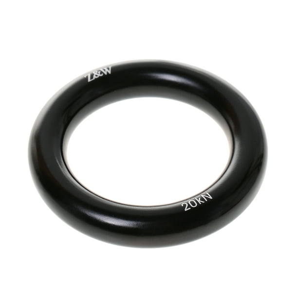 Rappel de Aluminio 20KN Macarena Aparejos para La Cuerda de Escalada de árbol de Roca Acce Negro Anillo de rappel de escalada