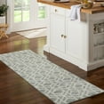 thumbnail image 3 of TOWN & COUNTRY EVERYDAY Walker Modern Diamond Everwash® Washable Multi-Use Decorative Rug with Non-Slip Backing, Sage Green, 24"x72", 3 of 11