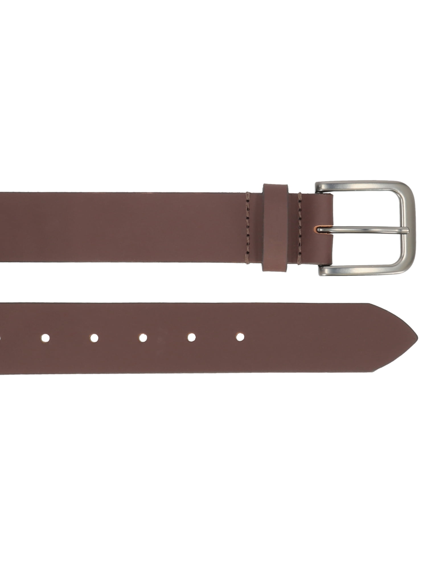 George Men's 38MM Classic Leather Casual Brown Belt Made Domestically