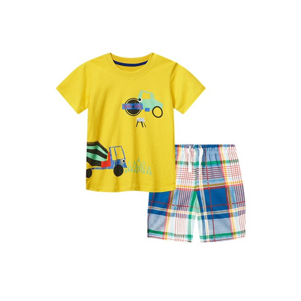 Aolyty Toddler Boys TShirts and Shorts Outfit Set Cotton 2 Piece 2T
