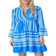 thumbnail image 1 of Femmes Été Floral Mini Robe Boho Flowy Robes Courtes Robe de Cocktail à Manches Longues, 1 of 7