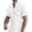 White, variant on Yifymode Men's Mandarin Collar Linen Henley Shirt, Short Sleeve Chest Pocket Comfort Casual Top Black L