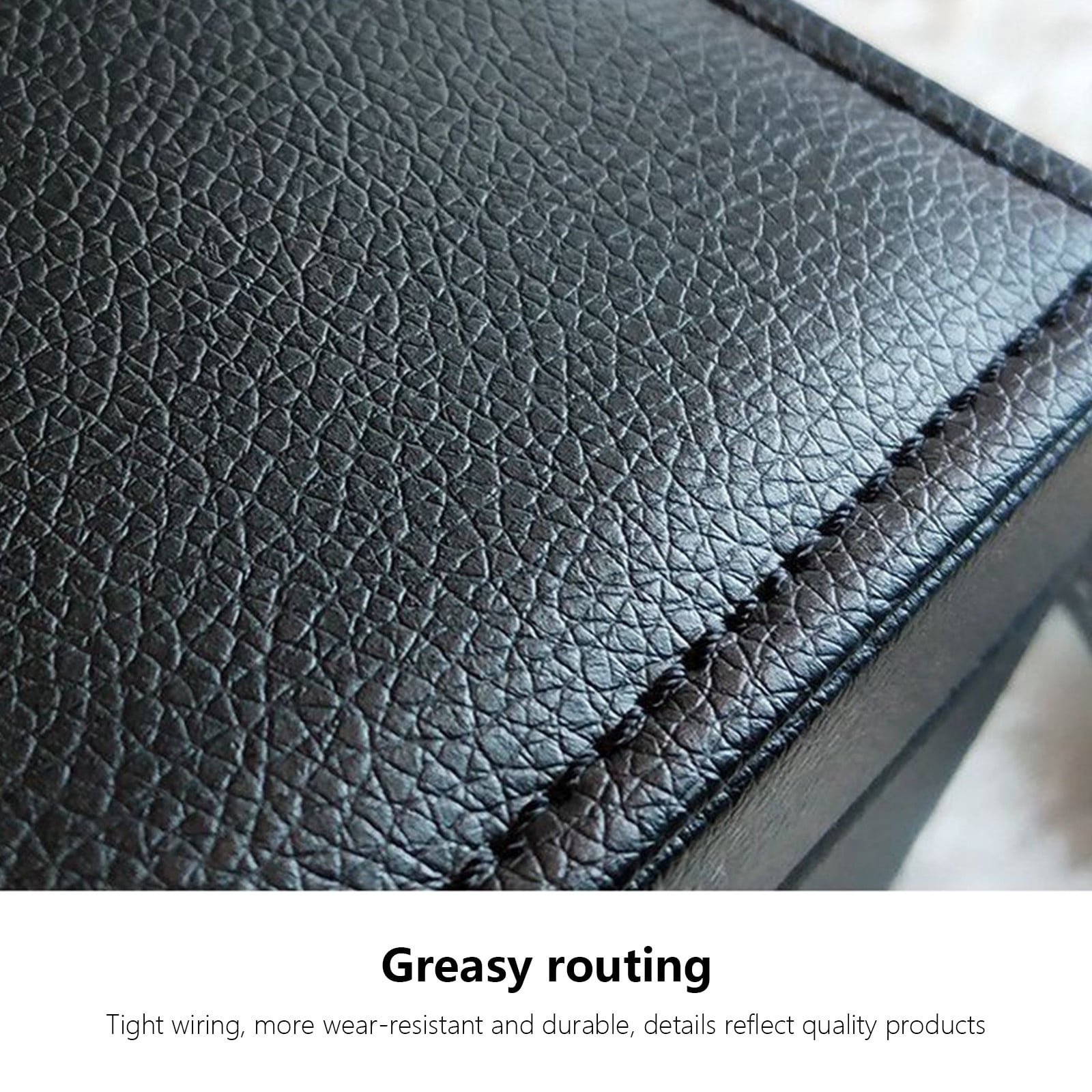 Jubipavy Leather Large Capacity Jewelry Box Earrings Necklace Jewelry Storage Box With Lock 2-Layers Display Jewelry Box