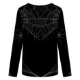 thumbnail image 5 of Camisas Para Mujer Camisetas de Gran Tamaño Manga Larga Clásico Cosplay Novedad Impreso Tops Cómoda Blusa de Cuello Redondo Odeerbi ODB133570, 5 of 5