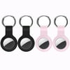4 Pack Airtag Holder for Apple Air Tag Holder, Airtag Case with Anti-Lost Keychain Key Ring, Silicone Protective Cover Suitable for Kids' Backpacks, Dog Collars, Airtag Accessories