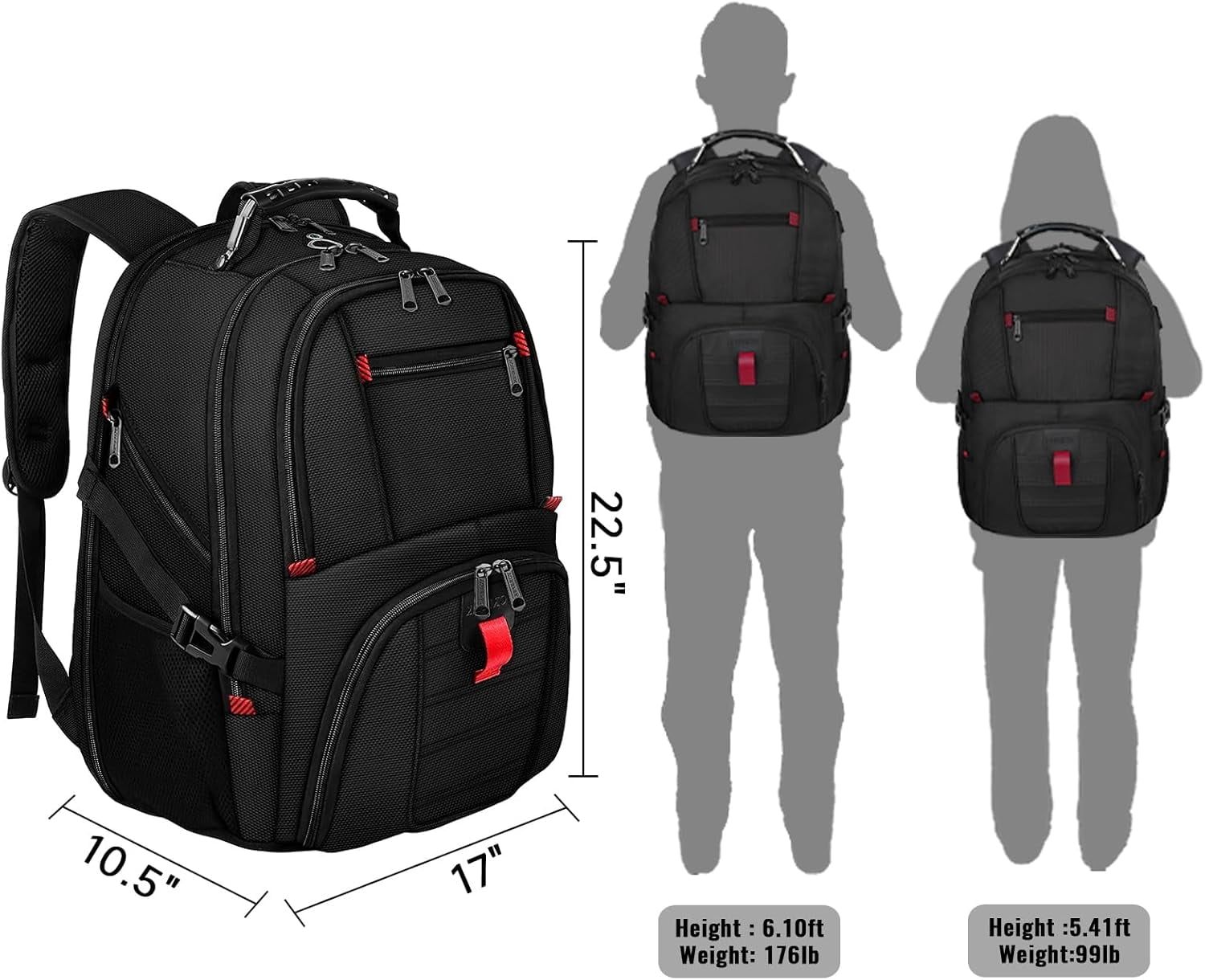 brinch 18.4 inch laptop backpack Backpack,BRINCH Water Resistant Large Travel for Men Luggage Knapsack Computer Rucksack Hiking Bag College Backpack Fits 18-18.4 Inch Laptop Notebook Computer, Grey-Black: Buy Online at Best Price in day use FREEBIZ 18.4 Inches Laptop Backpack
