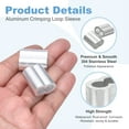 thumbnail image 3 of Uxcell Aluminum Crimping Loop Sleeve Double Hole Cable Ferrule for Wire Rope 1/4"(6mm), 3 of 7