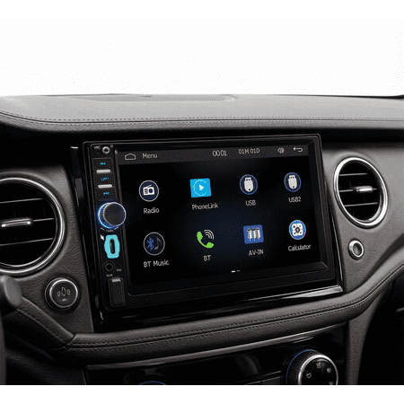 NURATIT 7 Inch Double Din Car Stereo Bluetooth MP5 Player, HD Touch Screen Car Radio Receiver with Backup Camera & Steering Wheel Remote, Mirror Link Hands-Free Calling FM Radio USB AUX TF CardF7018C
