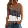 thumbnail image 2 of Puntoco Camisetas sin mangas para mujer Camiseta sin mangas estampada para mujer Top suelto, 2 of 5