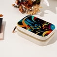 thumbnail image 7 of Note Decorative Velvet Earring Holder Display Case Storage Box Portable with Removable Compartment - Gift Ideal, 7 of 7