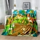 thumbnail image 1 of Mantas de franela con estampado 3D de dinosaurio para niños y adultos, ropa de cama cálida para viajes, mantas finas para camas, 1 of 4