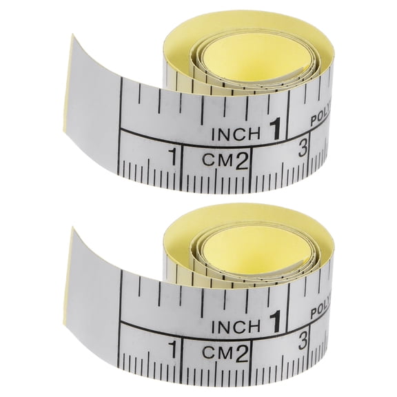 2pcs Self Adhesive Measuring Tape 12 Inch 30cm English Metric Left to Right , Black