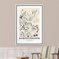 thumbnail image 3 of PixonSign Framed Canvas Print Wall Art Jackson Pollock Ink Rice Paper Sketch Abstract Shapes Illustrations Fine Art Decorative Minimalist Relax/Calm for Living Room, Bedroom, Office - 24"x36" White, 3 of 5
