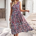 thumbnail image 5 of Vestido ajustado con cuello en V sin mangas de primavera y verano informal con estampado elegante para mujer OAVQHLG3B Store lin121212, 5 of 5
