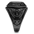 thumbnail image 5 of US Veterans Ring for Men and Women Unisex 316L Stainless Steel Military Patriotic Ring in Black, 5 of 7