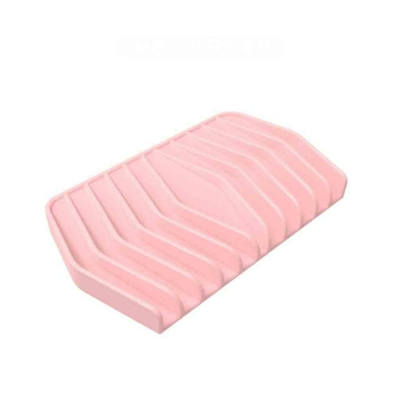 Silicone Soap Dish for Shower Bar Soap Holder Soap Tray, Self Draining Soap Dish Soap Saver Sponge Holder for Bathroom Kitchen Sink Counter (pink)