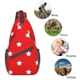 thumbnail image 6 of ZICANCN Crossbody Sling Bags for Women Men,Patriotic Red Stars Casual Shoulder Backpacks for Hiking Daypacks, 6 of 9