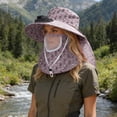 thumbnail image 2 of ibiyuan Solar Fan Hat for Men and Women Upf 50+ Wide Brim Sun Hat Hat with Fans Solar Power Fishing Hat with Neck Flap 2-In Hands-Free Hat Fan Sun Hats for Men for Hiking, Fishing, Gardening Black, 2 of 4