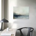thumbnail image 4 of Acheng  Framed Canvas Print Wall Art Watercolor Gray Blue Paint Stroke Landscape Abstract Shapes Illustrations Minimalism Decorative Bohemian Nordic for Living Room, Bedroom, Office picture 2, 4 of 6