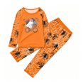 thumbnail image 7 of Family Halloween Pajama Set Long Sleeve Crew Neck, Soft Halloween Family Pajamas with Ghost Bicycle Print, Spooky Matching Halloween Pajamas Sleepwear, 7 of 7