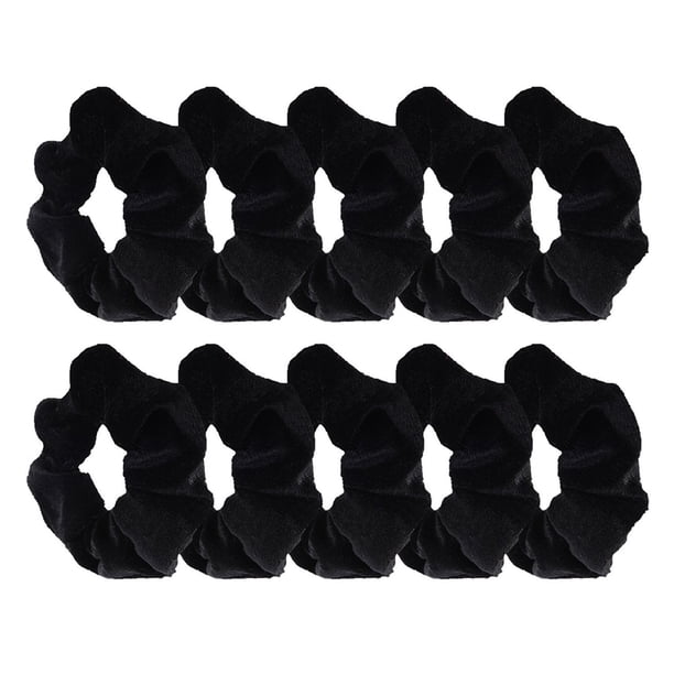 PTOOTP Paquete de 10 coleteros elásticos para el pelo (negros)