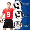 thumbnail image 5 of 33 Pcs 8 Inch Iron on Numbers Jersey Heat Transfer Numbers Big 0 to 9 Heat Press Number Stickers for Sports T Shirts Football Basketball Baseball Team Uniform Fabric Clothing (White), 5 of 7