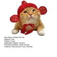 thumbnail image 7 of Knitted Pet Hat for Cats Knitted Pet Hat Handmade Crochet Frog God of Wealth Costume Accessory Winter Warm Pet Hat for Small Cats Dogs Cat Winter Hat, 7 of 7