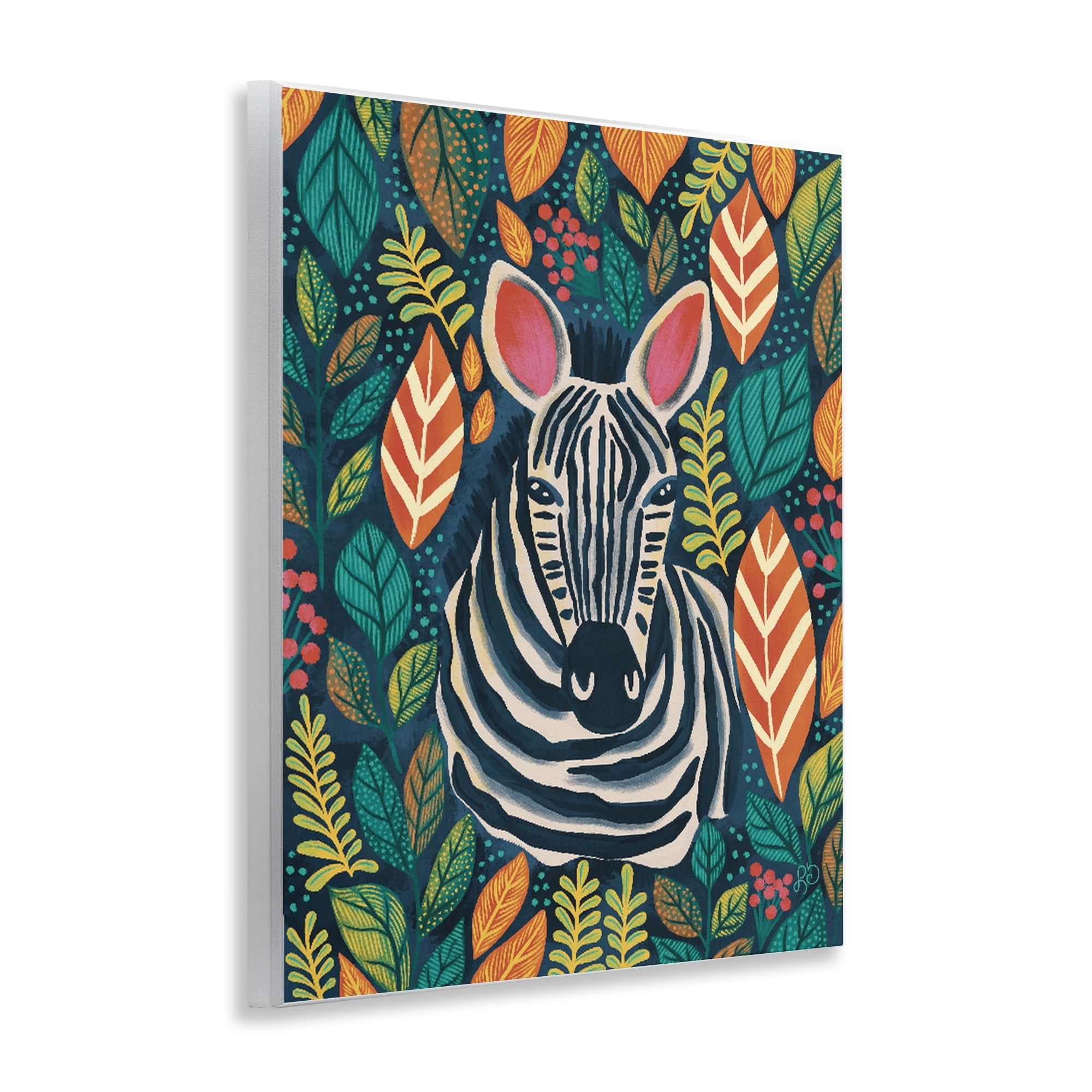 Stupell Industries Exotic Leaf Pattern Zebra Wall Plaque Art, design by Lisa R Dumm